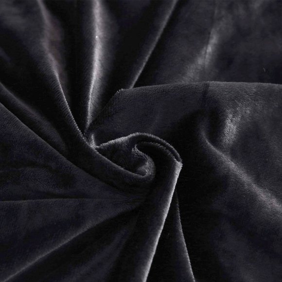 👑 Black Queen Faux Fur Comfy Plush Shaggy Duvet Cover Set Luxury Soft Velvet - Picture 5 of 6